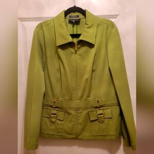 Jones New York Women Green Sporty Jacket